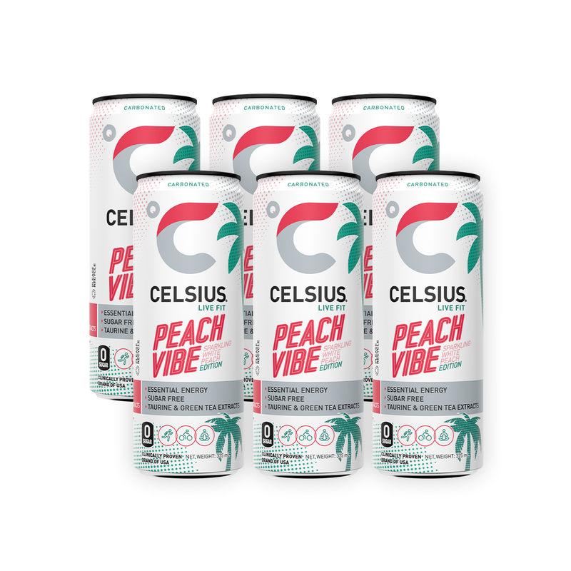 CELSIUS 有氣健態飲品 (白桃味) x 6罐
