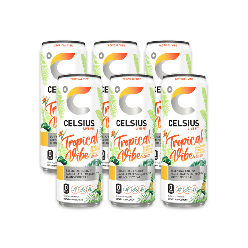 CELSIUS 有氣健態飲品 (菠蘿楊桃味) x 6罐